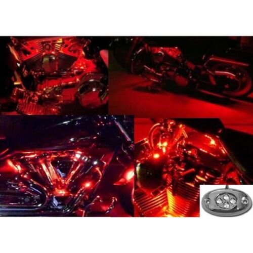 1- 12" Motorcycle Green LED Under Glow Body Frame Engine Motor Light Bulb Strip