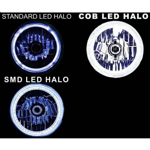 7" RGB Multi-Color White Red Blue Green COB Halo LED Headlight Harley Motorcycle