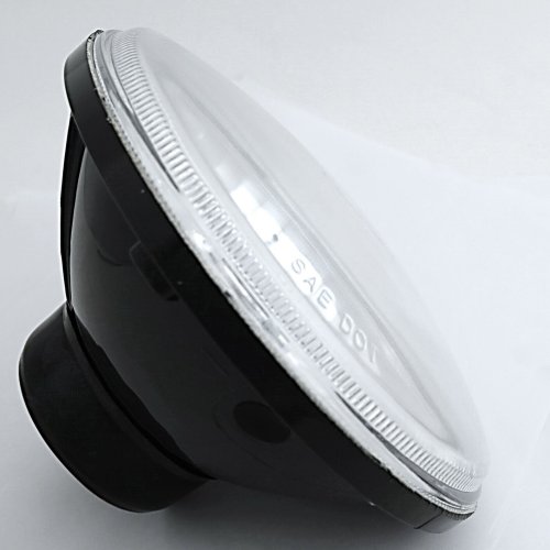 7" Halogen H4 Headlight Clear Diamond Crystal Headlamp Sw 60/55W 12V Light Bulbs