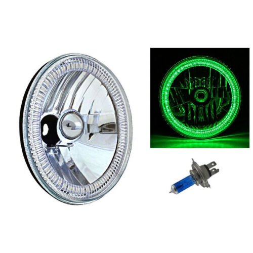 7" Halogen Motorcycle Green SMD 45-LED Halo H4 Light Bulb Headlight For Harley