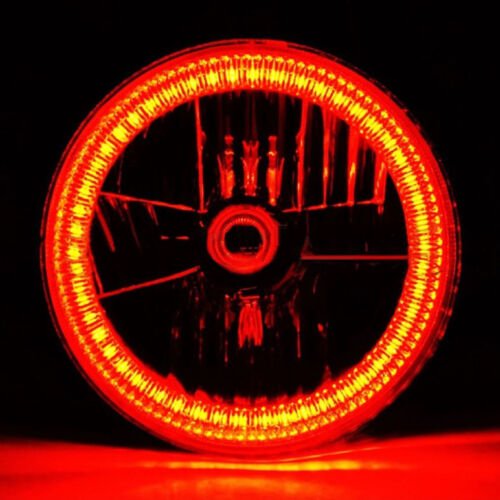 7" Halogen Motorcycle Amber SMD 45-LED Halo H4 Light Bulb Headlight For Harley