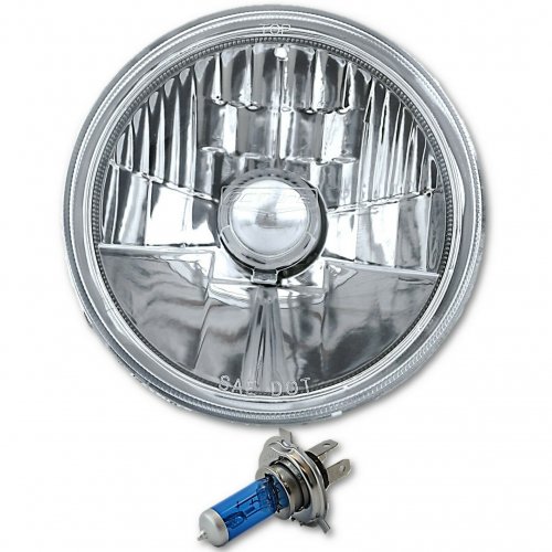 5-3/4 Motorcycle Halogen Headlight Headlamp Diamond Crystal Clear Bulb 100/90W
