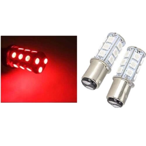 #1157 Red 18 SMD LED 12V Tail Light Rear Brake Stop Turn Signal Lamp Bulbs PAIR