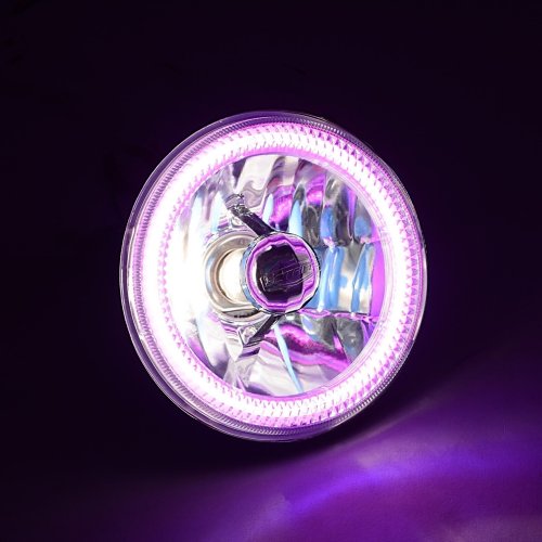 5-3/4 Motorcycle Purple COB SMD LED Halo Halogen Light Bulb Headlight For Harley