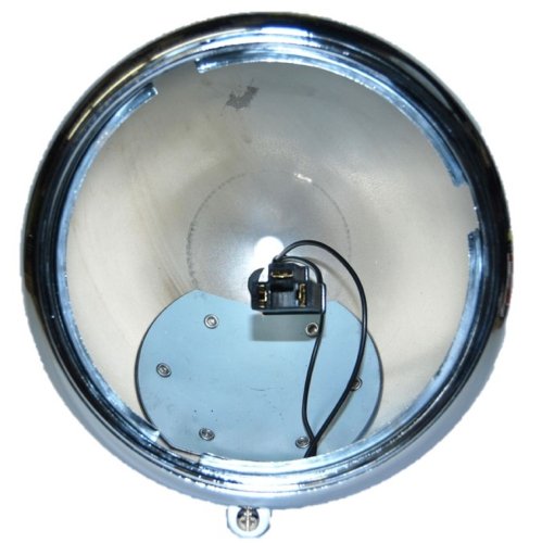 7" Motorcycle Headlight Chrome Housing Headlamp Light Bulb Bucket Fits: Harley