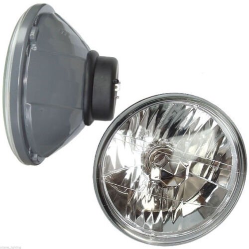 7" H4 Crystal Motorcycle Headlight Housing Headlamp Bucket Assembly Fits: Harley