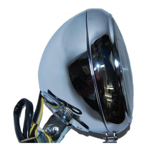 7" H4 Crystal Motorcycle Headlight Housing Headlamp Bucket Assembly Fits: Harley