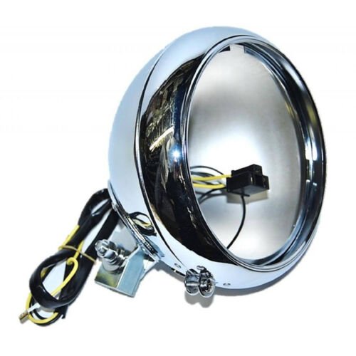 7" H4 Crystal Motorcycle Headlight Housing Headlamp Bucket Assembly Fits: Harley