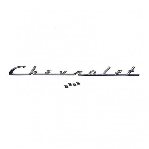 1954 54 Chevy Chevrolet Chrome Trunk Emblem Script Bel Air 210 150 Chevrolet Pr