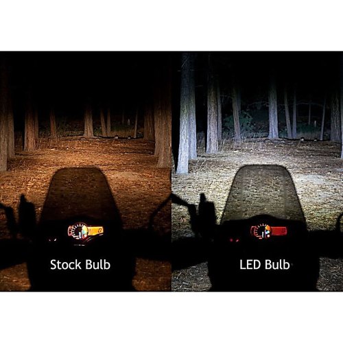 5-3/4" Motorcycle Stock 6v LED Headlamp w/ Chrome Moto Bucket Bottom Mount EACH