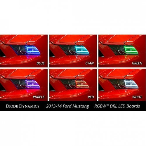 RGBW LED Multi-Color Changing Headlight Accent DRL Set for 2013-14 Ford Mustang