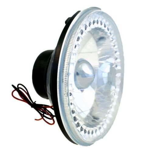 7" Halogen Motorcycle Blue 40-LED Halo Ring H4 Light Bulb Headlight For: Harley