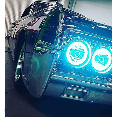 5 3/4 Inch RF RGB SMD Color Change White Red Blue Green LED Halo Angel Eye Headlights Octane Lighting