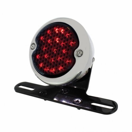 LED Motorcycle Rear Fender Tail Light - Black Bracket | Motorcycle Products