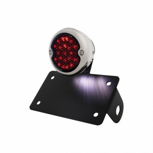 LED "Bobber" Style Horizontal Tail Light - Black Bracket | Motorcycle Products