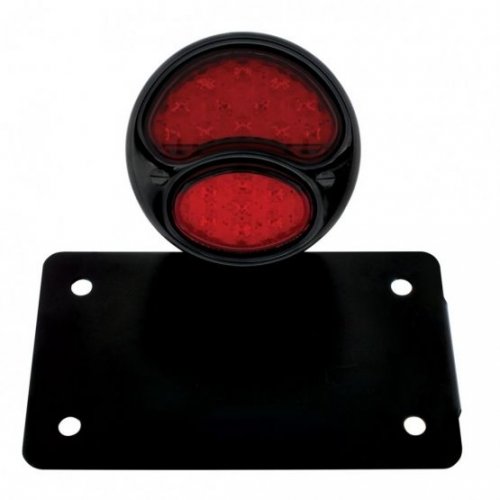 LED 1928 Ford Model "A" Tail Light - Horizontal w/ Black Rim/Black Housing | Motorcycle Products