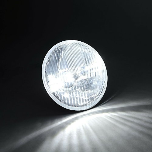 5 3/4 Inch Stock Glass Metal Low Beam Headlight LED 4000 Lumens H4 Light Headlamp Pair Octane Lighting