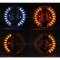 Universal 7" Round SMDx36 DRL White LED Projector Headlights with Signal