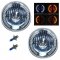 Universal 7" Round SMDx36 DRL White LED Projector Headlights with Signal