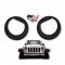 Jeep Wrangler Black Angry Eye Eyes Front 7" Headlight Lamp Cover Trim Bezel Pair