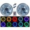 7" RGB SMD Multi-Color White Red Blue Green LED Halo Angel Eye Headlights Pair