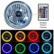 7" RGB SMD Multi-Color White Red Blue Green LED Halo Angel Eye Headlights Pair