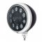 Black "Guide" Style Hot Rod Headlight w/ No Turn Signal - Blackout 11 High Power LED Headlight | Headlight Components