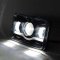 4X6" Black LED HID Light Bulbs Crystal Clear Sealed Beam Headlamp Headlight Pair