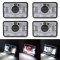 4X6 Chrome White LED DRL Octane Light Clear Sealed Beam Headlamp Headlight Set