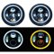 97-16 Jeep Wrangler 7" Projector 6500 HID LED White Halo Amber Signal Headlights