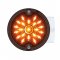 21 LED 3 1/4" Round Harley Signal Light w/ Housing - Amber LED/Smoke Lens | Motorcycle Products