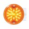 21 LED 3 1/4" Round Harley Signal Light w/ Housing - Amber LED/Amber Lens | Motorcycle Products