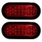 6" OVAL 26-RED LED PANEL WITH BLACK GROMMET TRAILER LIGHT