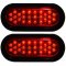 6" OVAL 26-RED LED PANEL WITH BLACK GROMMET TRAILER LIGHT