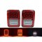 07-17 Jeep Wrangler LED Tail Turn Signal Brake Reverse Light Lens Assembly Pair