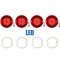 63 Chevy Impala Bel Air Biscayne Red LED Tail Light Lens & Gasket Set of 4