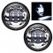 4-1/2" Chrome LED Auxiliary Spot Fog Passing Lights Lamps Pair Harley Motorcycle