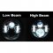 7" Motorcycle Chrome Projector Octane LED Light Bulb Headlight Bucket Assembly