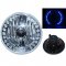 7" Halogen Motorcycle Crystal Clear Blue LED Halo Blinker Turn Signal Headlight