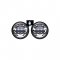 4-1/2" Chrome LED Auxiliary Spot Fog Passing Lights Lamps Pair Harley Motorcycle