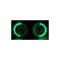 5-3/4 And Motorcycle Halogen Headlight Light Bulb Crystal Green Led Halo Angel Eye