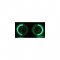 5-3/4 Green Led Angel Eye Motorcycle Halo H4 Headlight Blinker Turn Signal Light