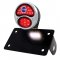 LED 1928 Ford "DUO Lamp" w/ Blue Dot Tail Light - Horizontal w/ Stainless Rim/Black Housing | Motorcycle Products