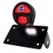 LED 1928 Ford "DUO Lamp" w/ Blue Dot Tail Light - Horizontal w/ Black Rim/Black Housing | Motorcycle Products