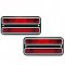 68-72 Chevy GMC Truck Rear Red Side Marker Light w/ Chrome Trim Pair