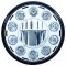 7" 11 High Power LEDs Crystal Headlight - Chrome | LED Lighting