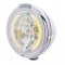 Chrome "CLASSIC" Headlight - 34 Amber LED H4 Bulb w/ Dual Function Amber LED/Clear Lens | Headlight - Complete Kits