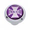 Small Deluxe Dash Knob w/ "Fan/Air" Purple Maltese Cross Sticker | Dash Knobs / Screws