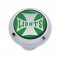 Small Deluxe Dash Knob w/ "Lights" Green Maltese Cross Sticker | Dash Knobs / Screws