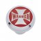 Small Deluxe Dash Knob w/ "Washer" Red Maltese Cross Sticker | Dash Knobs / Screws